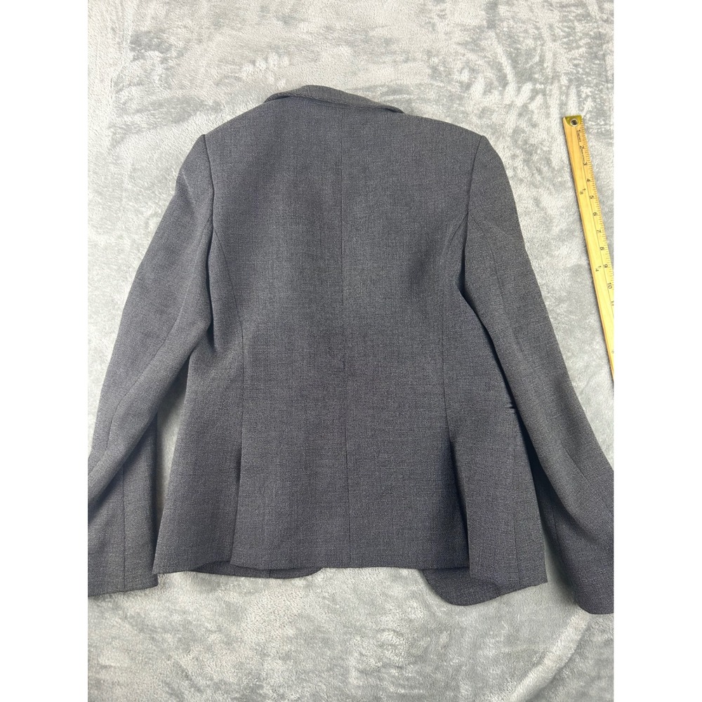 Theory Gabrielle Grey Wool Blend Single Button Blazer Jacket Size 4 Career - Picture 9 of 10
